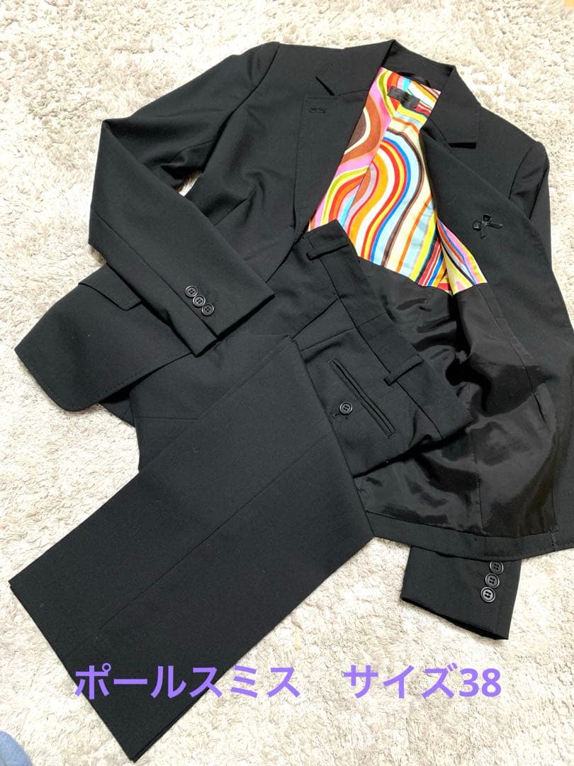 美品ｐａｕｌ　ｓｍiｔｈ　ポールスミス　パンツスーツ　38サイズ(Ｍ) ブラック