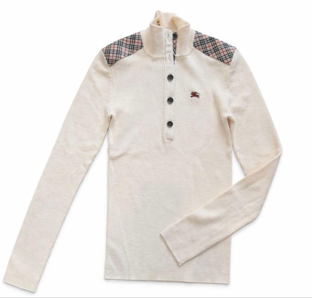 BURBERRY BLUE LABELリブニットセーター　ノバチェック　38