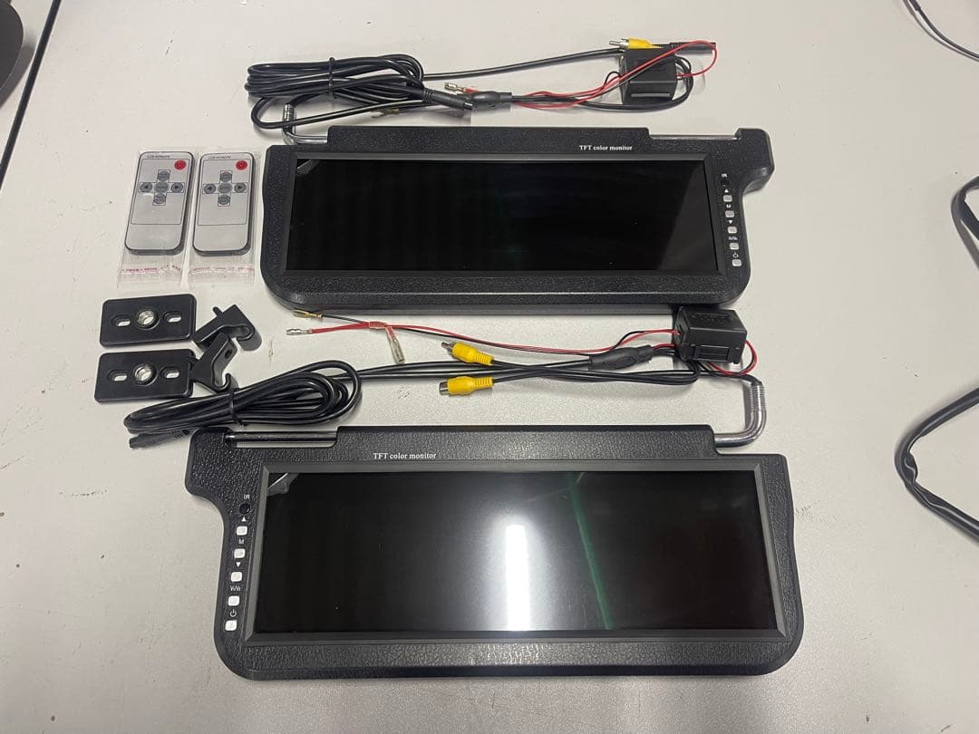 12.2 液晶搭載 バイザーモニター 2台セット ブラック