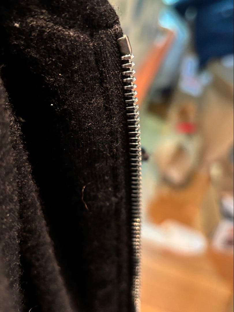 エルメス カシミアニット 100％ 総裏地 パーカー ジャケット フード