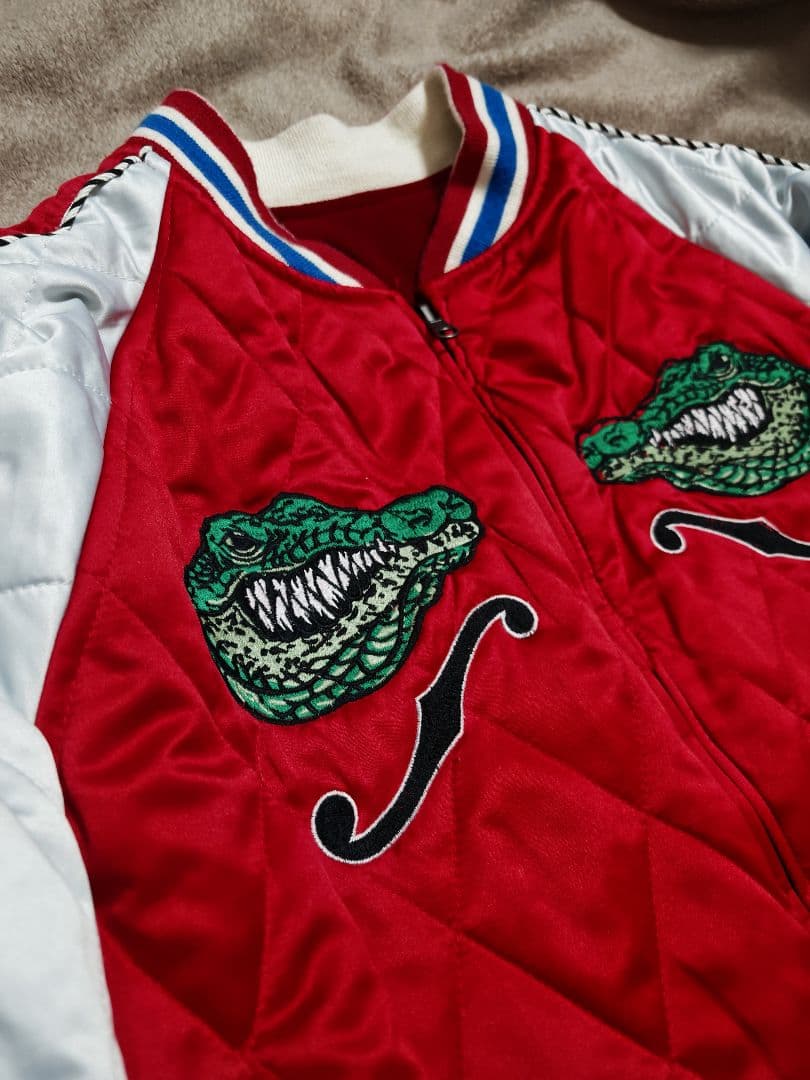 未使用近 BILLVAN２面用 別珍 日本限定 ワニ ワシ スカジャン 美品