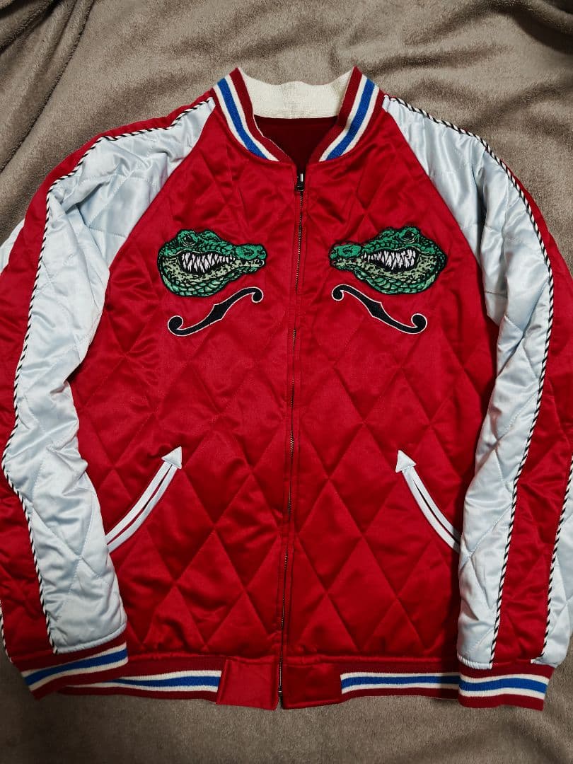 未使用近 BILLVAN２面用 別珍 日本限定 ワニ ワシ スカジャン 美品