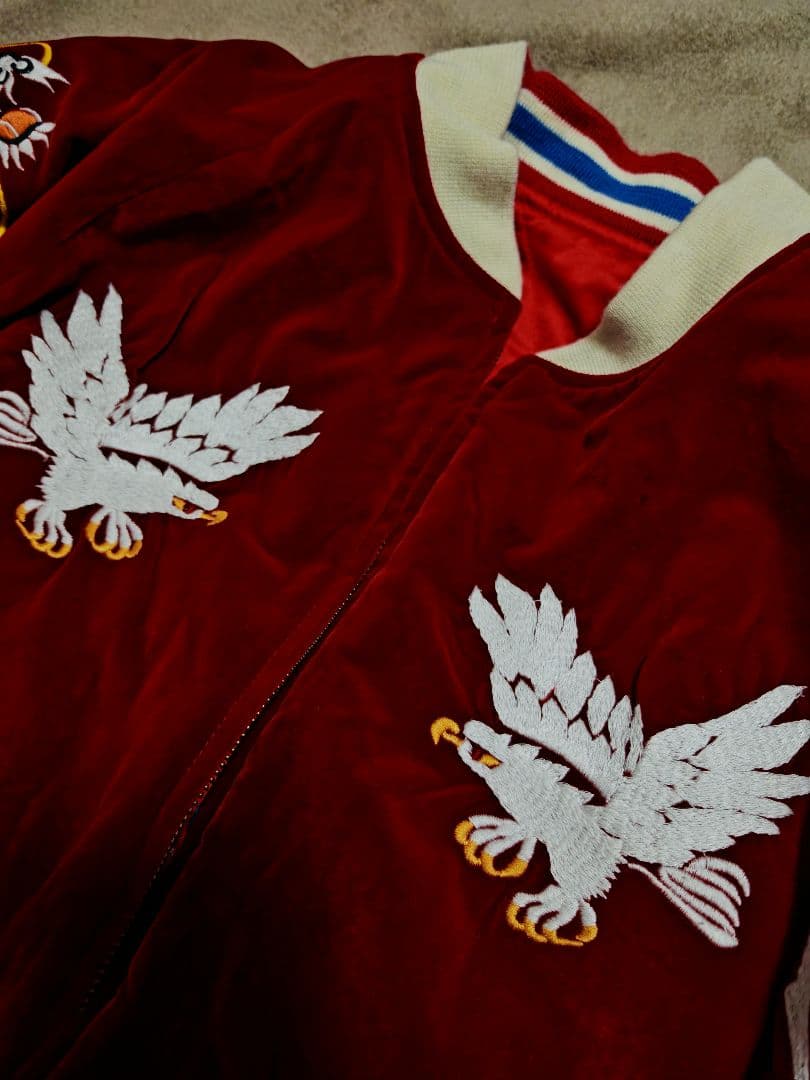 未使用近 BILLVAN２面用 別珍 日本限定 ワニ ワシ スカジャン 美品