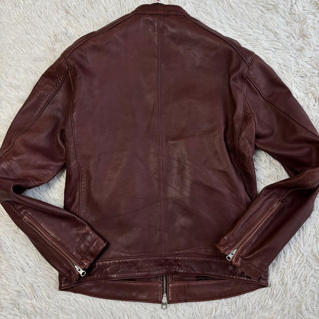 ユナイテッドアローズ ライダースジャケット シングル ラムレザー