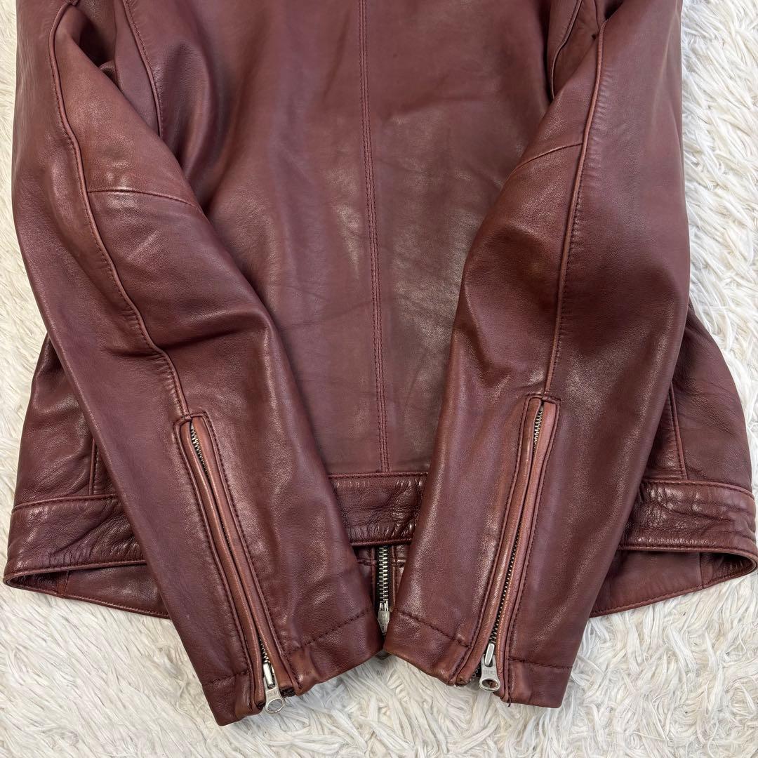 ユナイテッドアローズ ライダースジャケット シングル ラムレザー