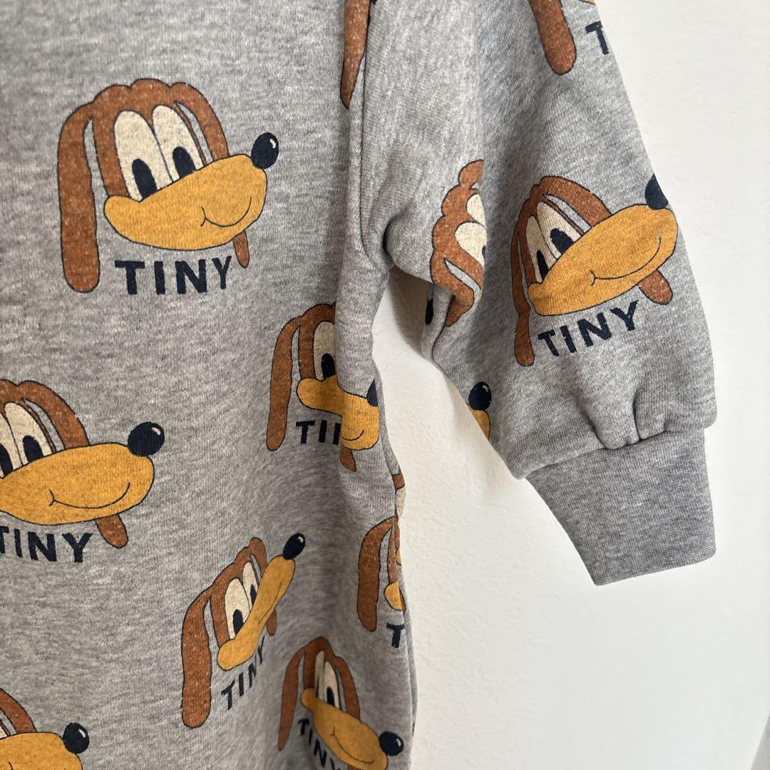 タイニーコットンズ　ロンパース グレー　犬柄　24M