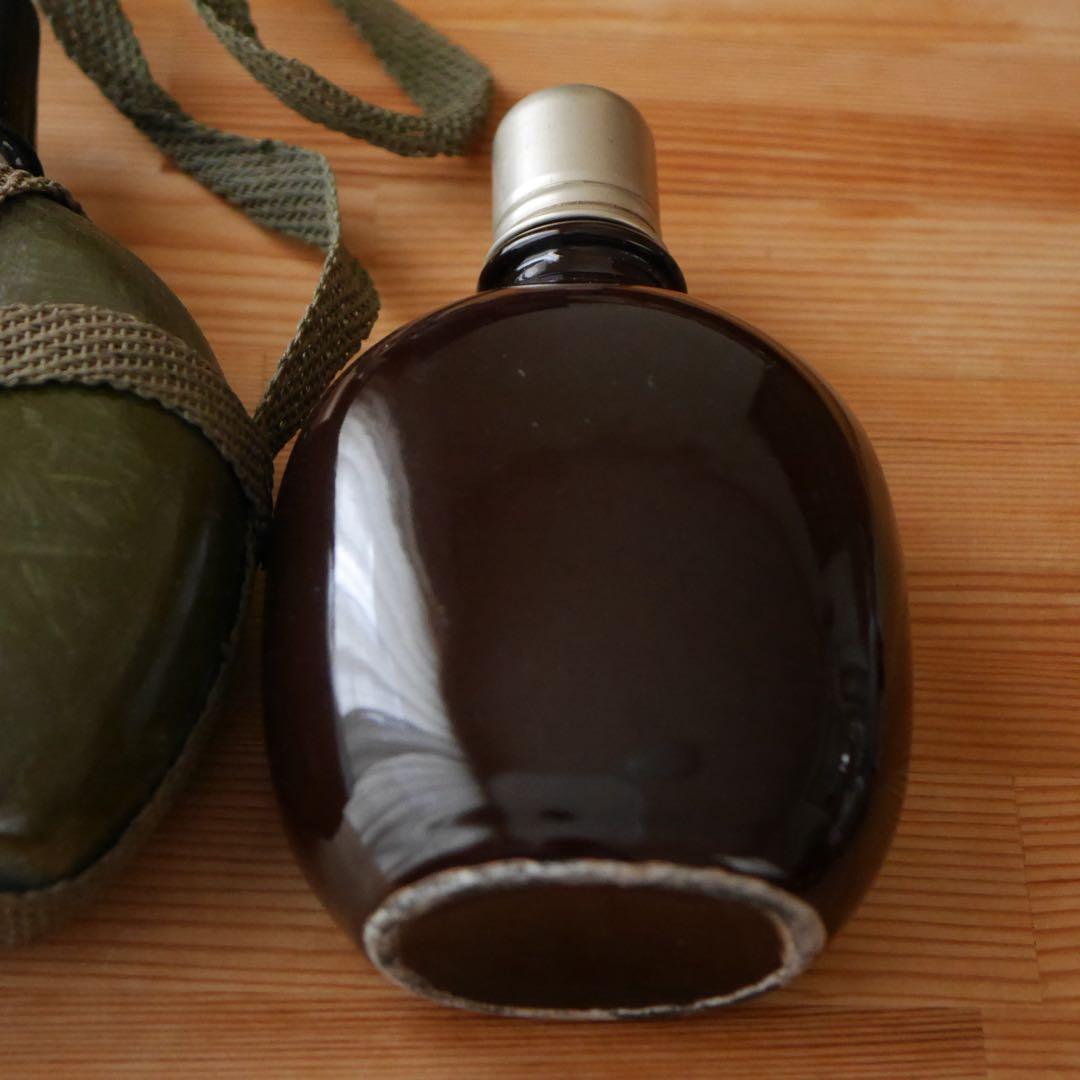 古い陶器の水筒瓶 3点セット 統制番号あり 瀬828