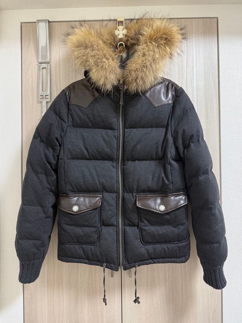 バーバリーブルーレーベル　ダウンジャケット　ダークグレー　36 S