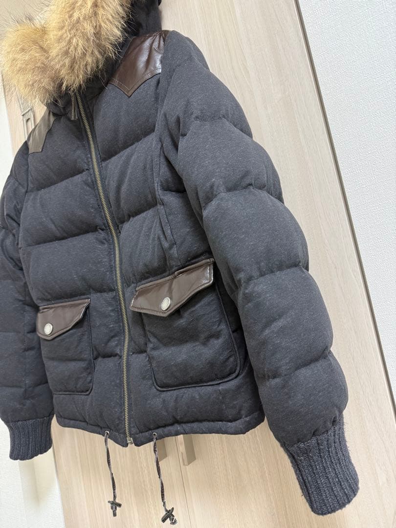 バーバリーブルーレーベル　ダウンジャケット　ダークグレー　36 S