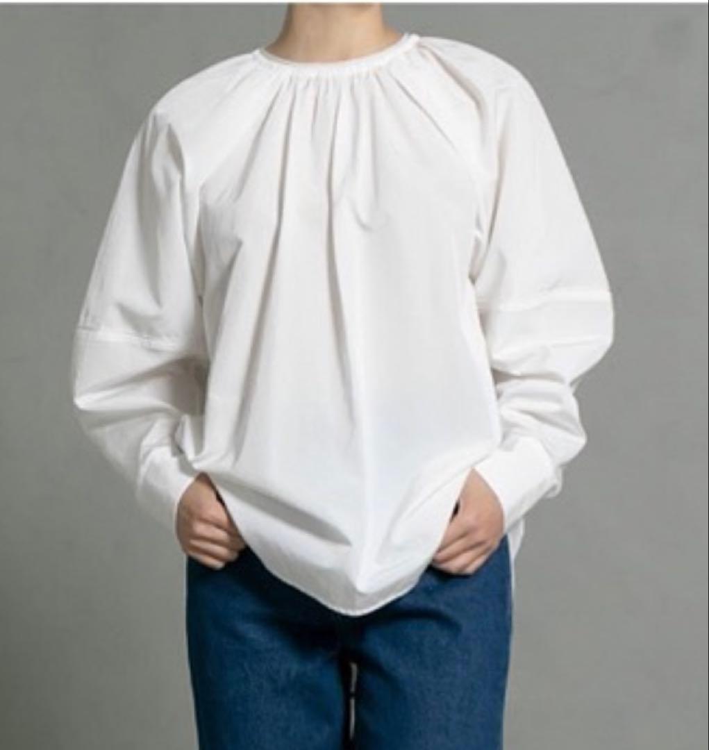 LUDLOWホワイト バルーンスリーブ トップス