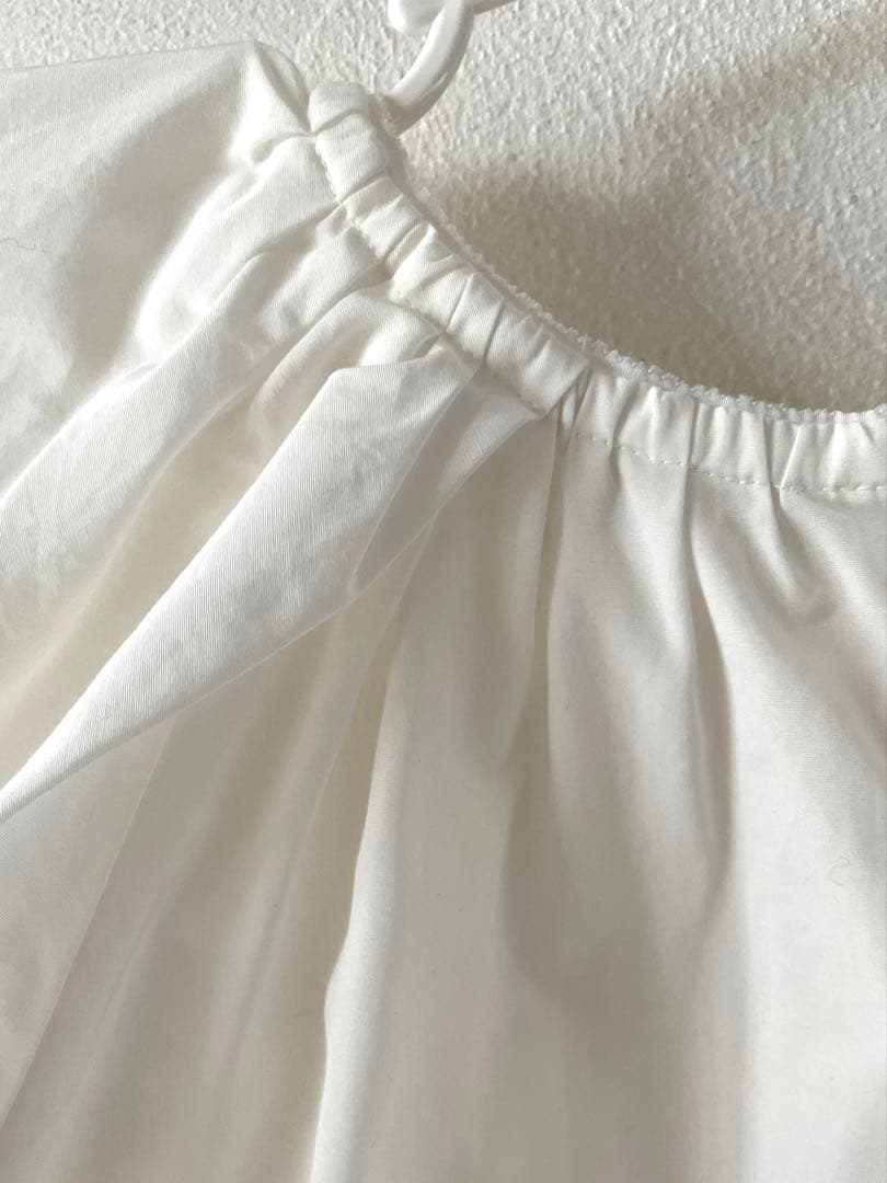 LUDLOWホワイト バルーンスリーブ トップス