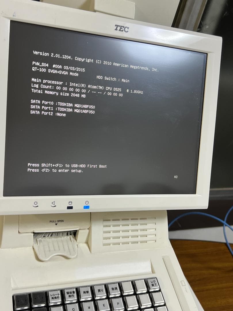 TEC POSレジ QT-100 ShopWork7G+VT-330 新紙幣対応