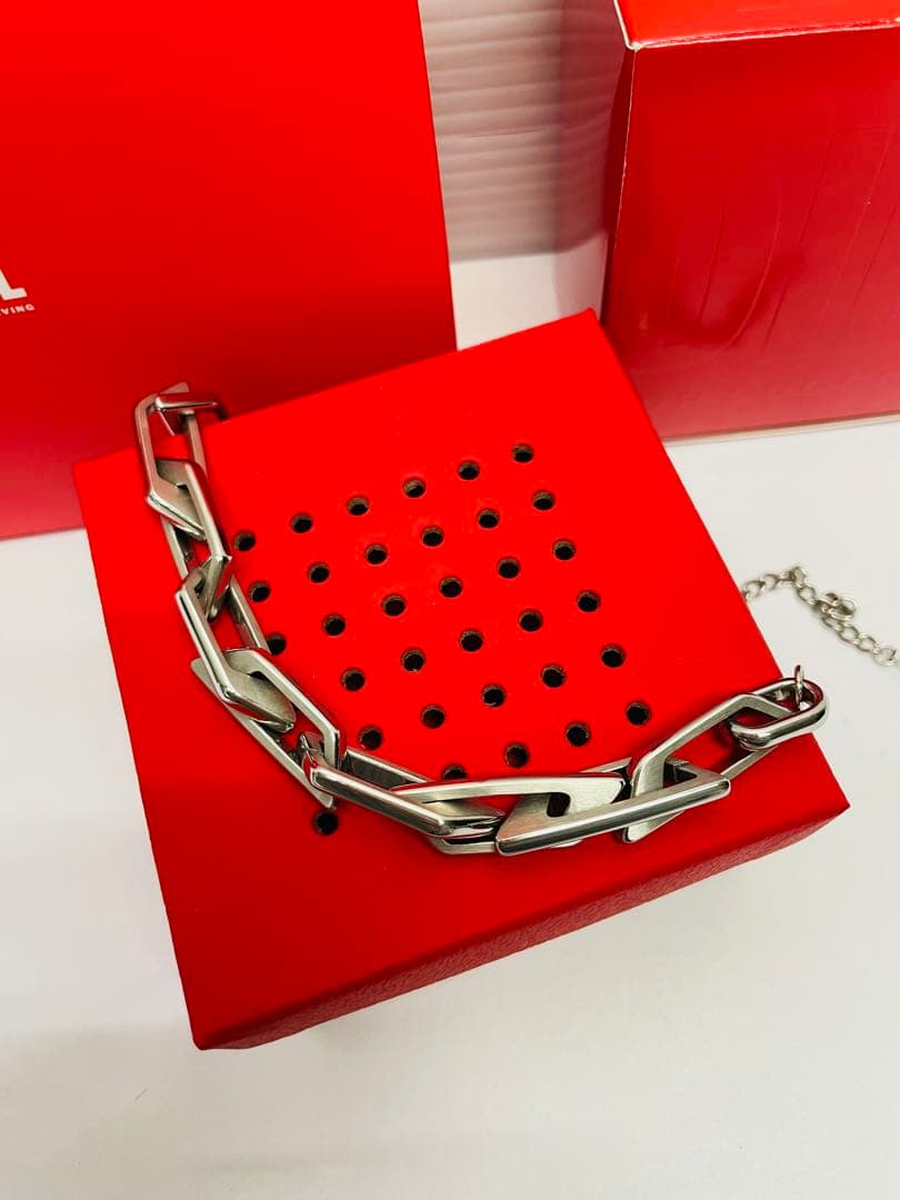 165★DIESEL ディーゼル ネックレス ロゴチェーンネックレス