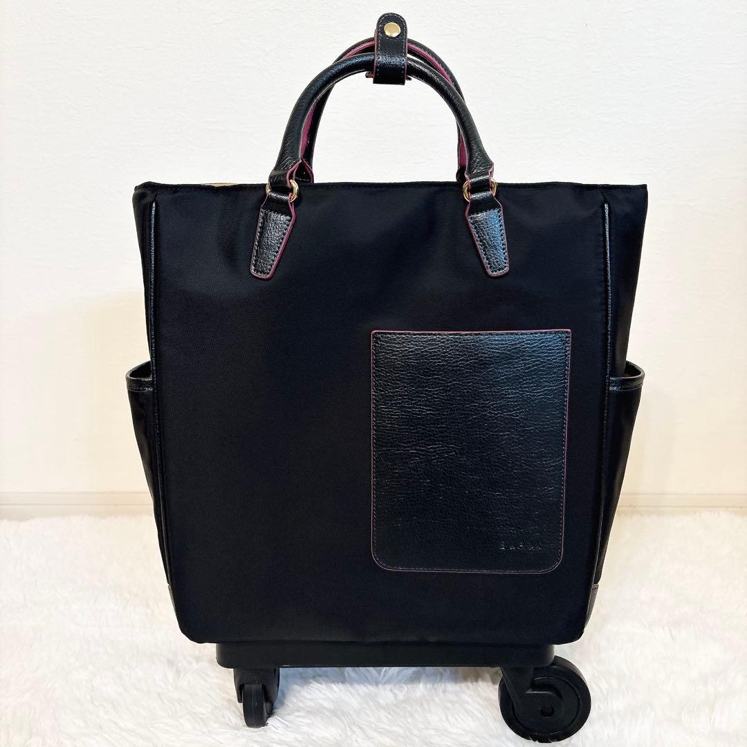 ✨極美品✨ スワニー キャリーバッグ D-598 リリーア ブラック 4輪