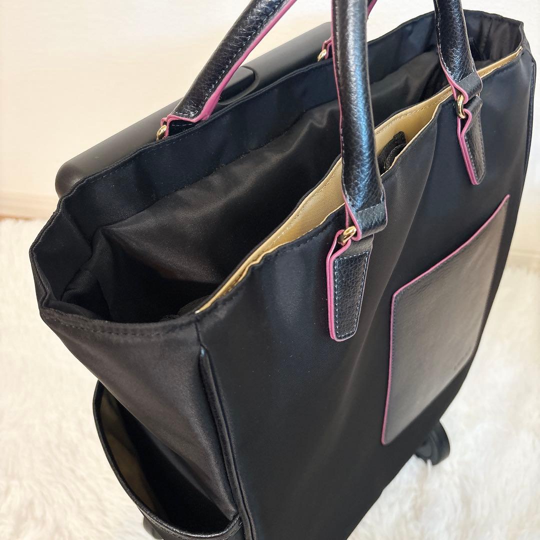 ✨極美品✨ スワニー キャリーバッグ D-598 リリーア ブラック 4輪