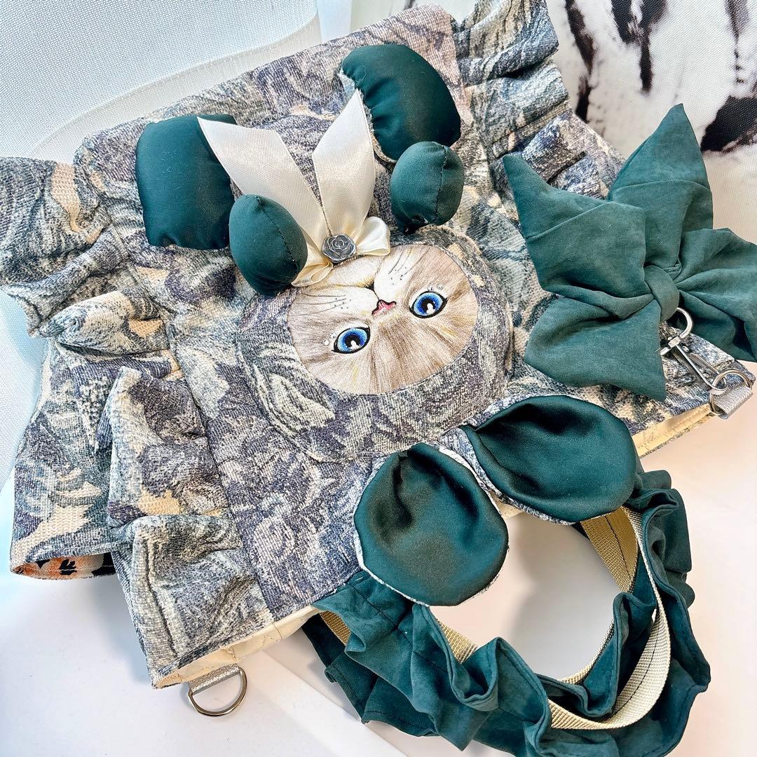 ☆*☆様 コヤンイサムチョン　バック　グリーンリボン×ルミちゃん　フリル