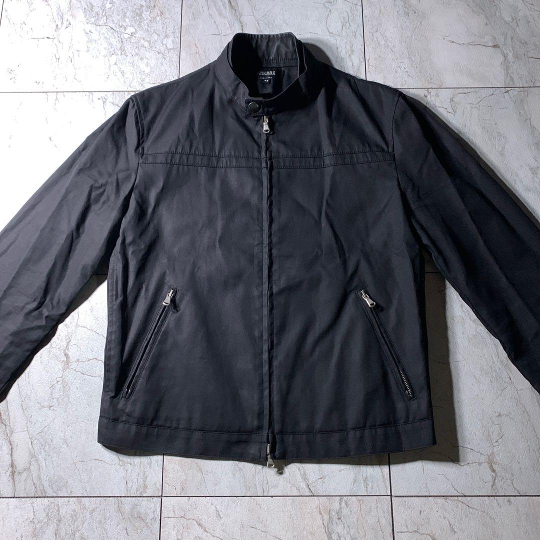 90s〜 イタリア製 ジュリアーノフジワラ 短丈 ブルゾン ジャケット 黒