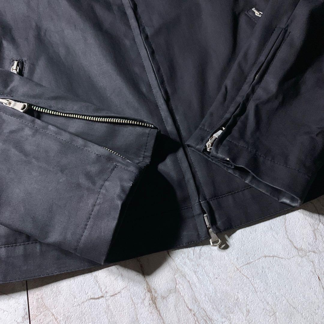 90s〜 イタリア製 ジュリアーノフジワラ 短丈 ブルゾン ジャケット 黒