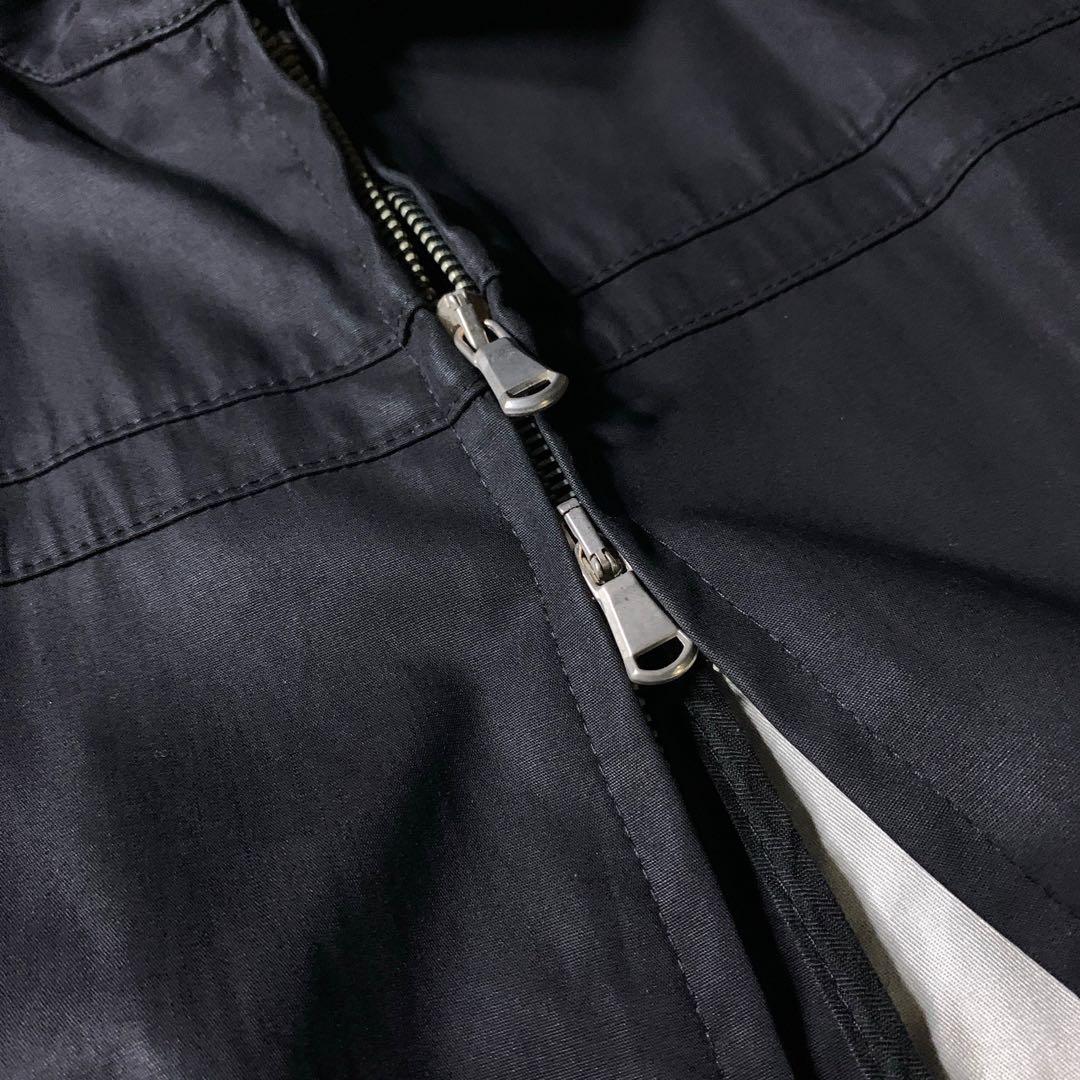 90s〜 イタリア製 ジュリアーノフジワラ 短丈 ブルゾン ジャケット 黒