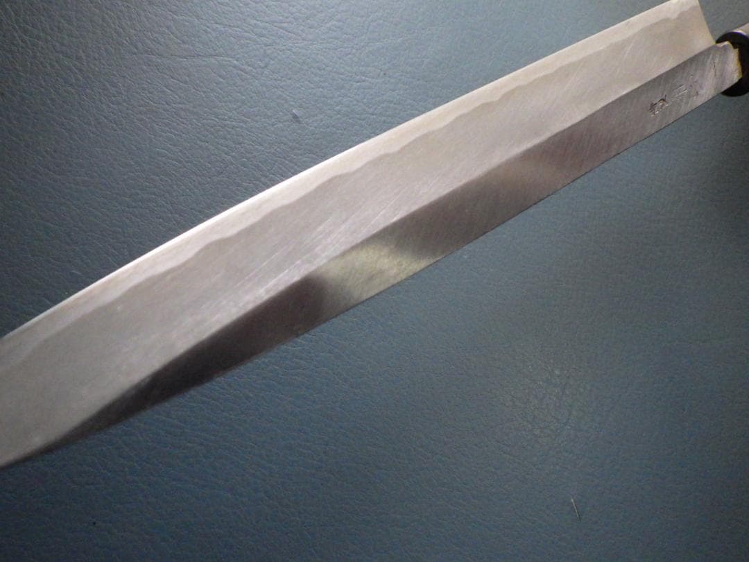 b*6様 京都/有次・特製/柳刃刺身包丁★黒水牛柄・霞手研ぎ済み★