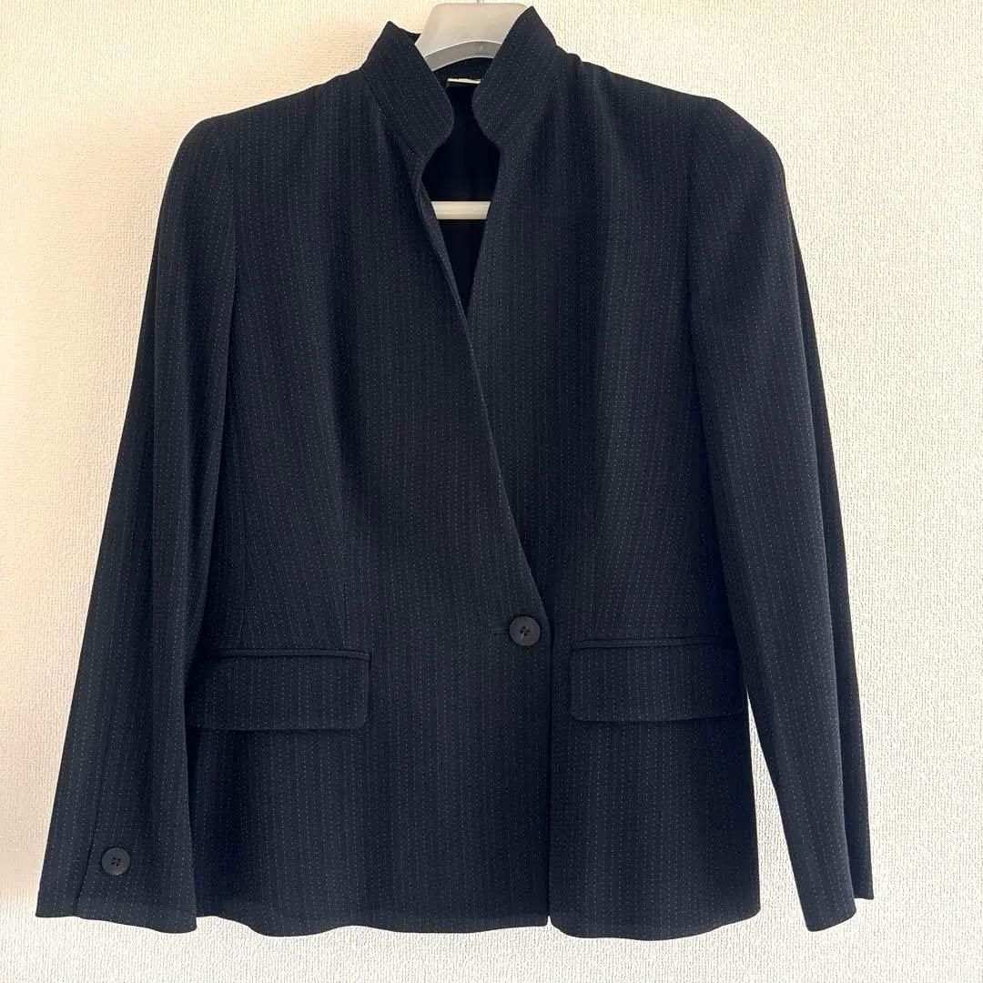 美品　KOF KRIZIAブラックストライプ フォーマル　パンツスーツ　Lサイズ