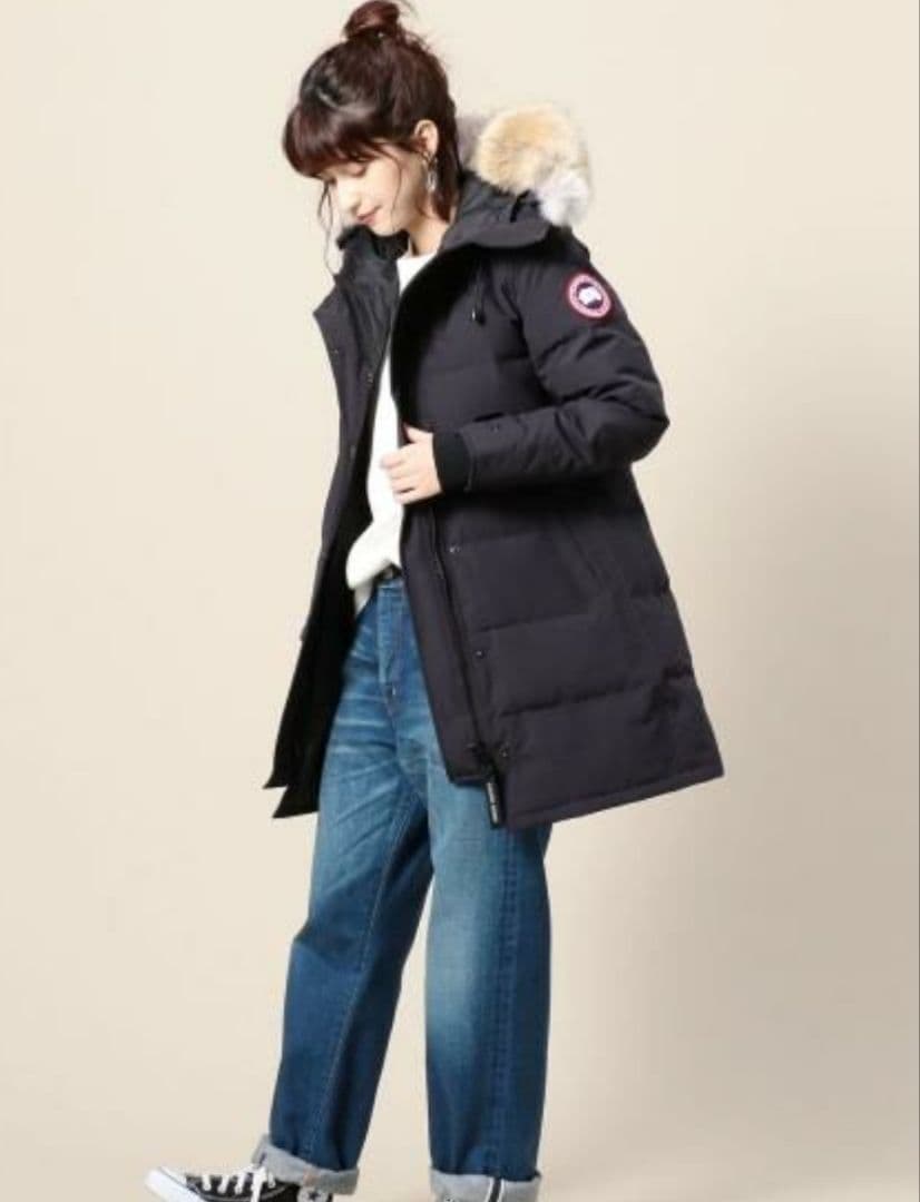 【美品】  ダウンジャケット シェルバーン ネイビー M