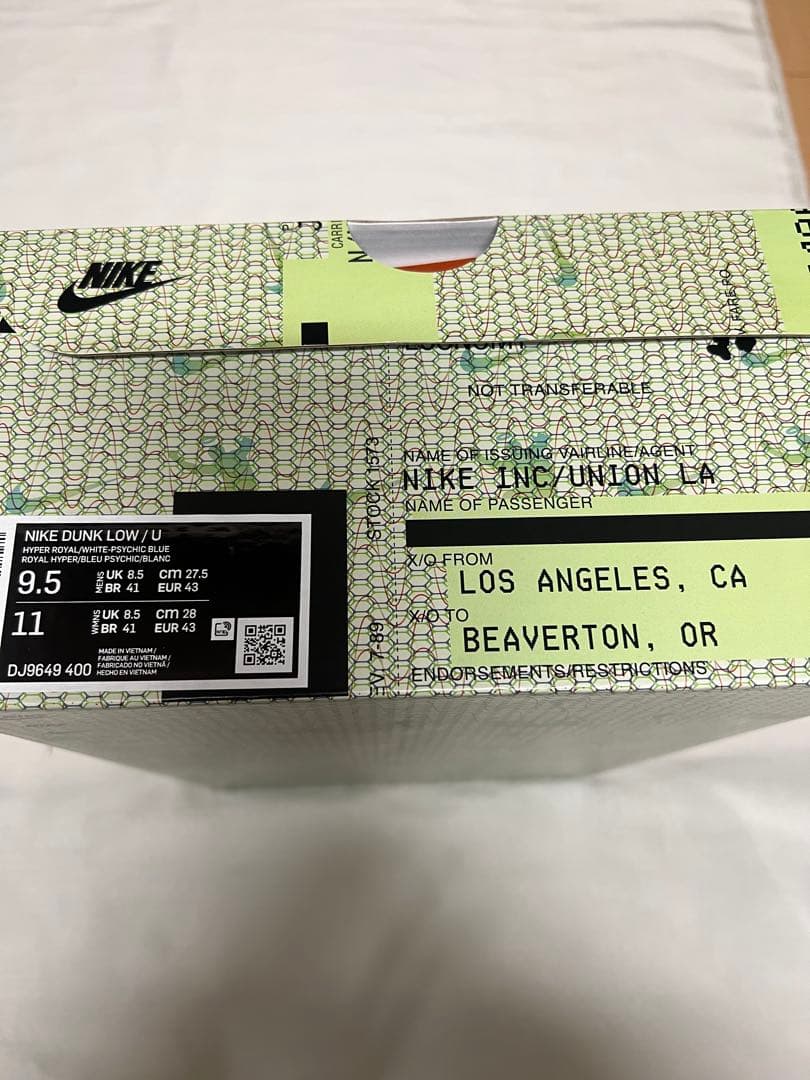 新品　NIKE DUNK LOW/U ナイキ　ダンクローユニオン