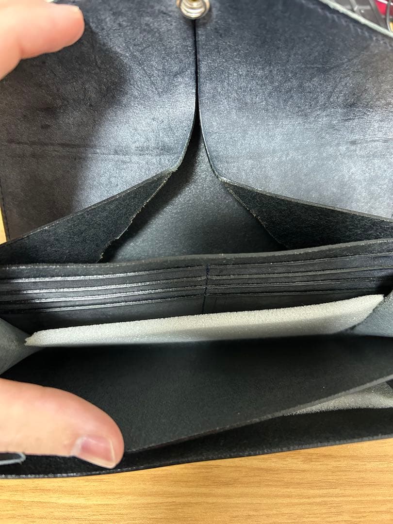 Hender scheme long wallet navy 数回使用極美品