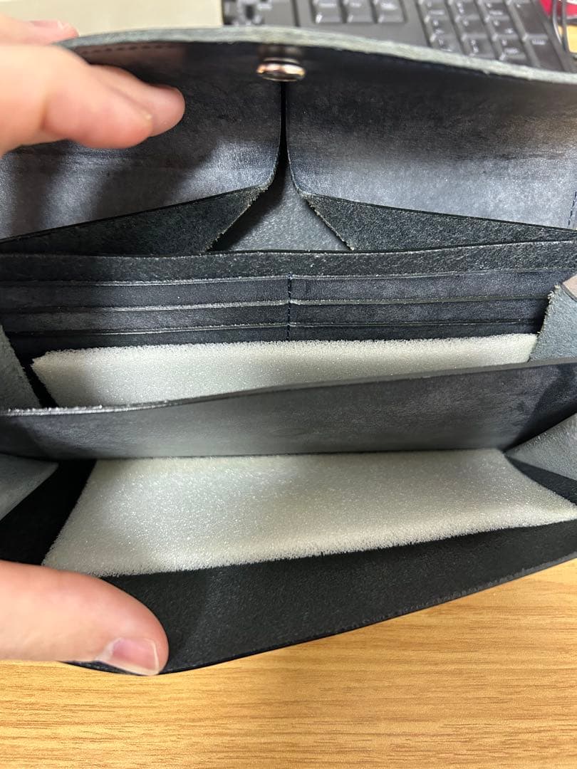 Hender scheme long wallet navy 数回使用極美品