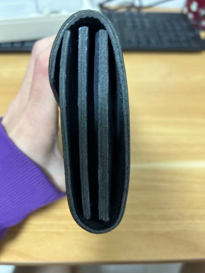 Hender scheme long wallet navy 数回使用極美品