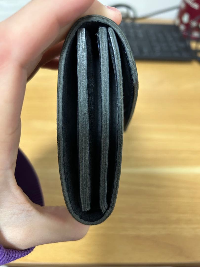 Hender scheme long wallet navy 数回使用極美品