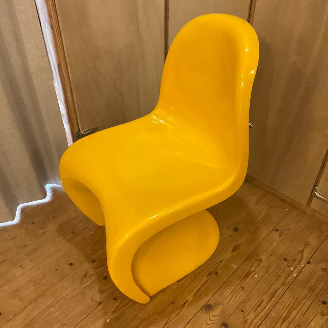 希少 パントンチェア クラシック リプロダクト？ 艶ありイエロー ビンテージ