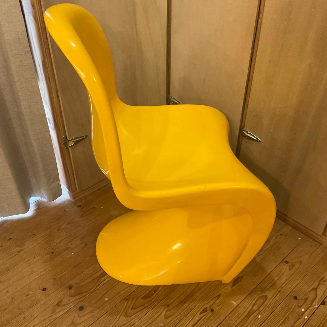 希少 パントンチェア クラシック リプロダクト？ 艶ありイエロー ビンテージ