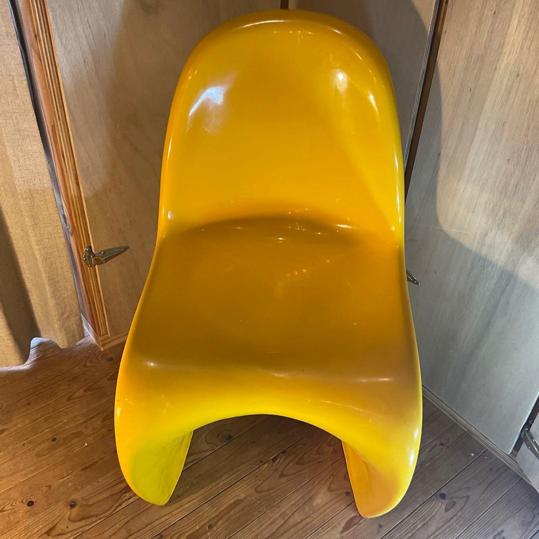 希少 パントンチェア クラシック リプロダクト？ 艶ありイエロー ビンテージ