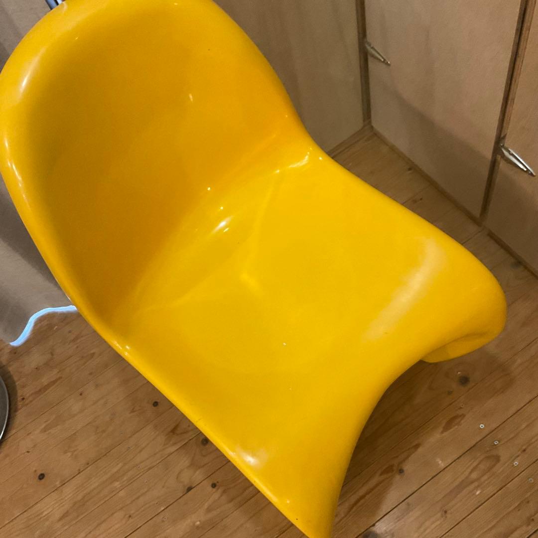 希少 パントンチェア クラシック リプロダクト？ 艶ありイエロー ビンテージ