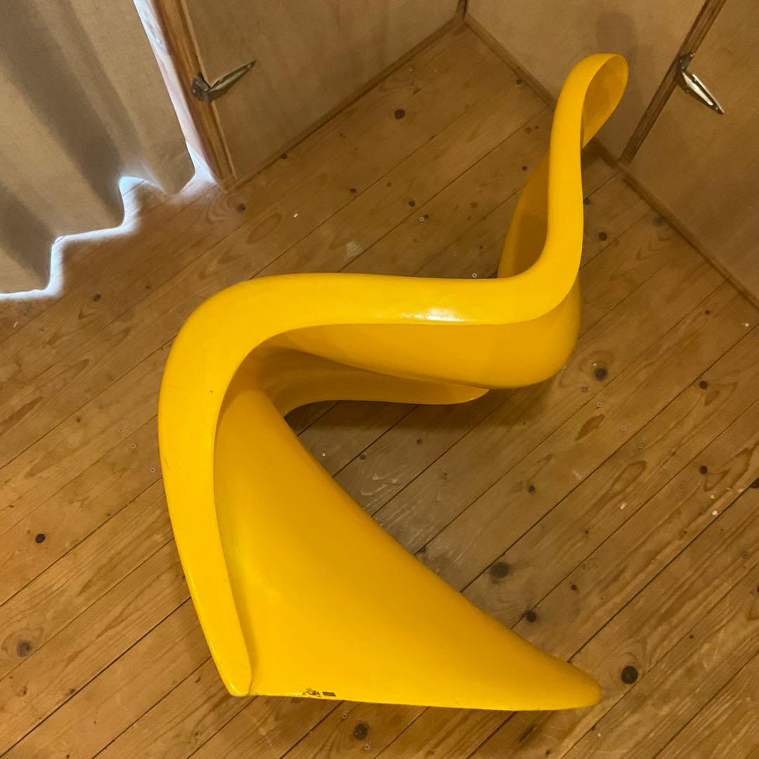 希少 パントンチェア クラシック リプロダクト？ 艶ありイエロー ビンテージ
