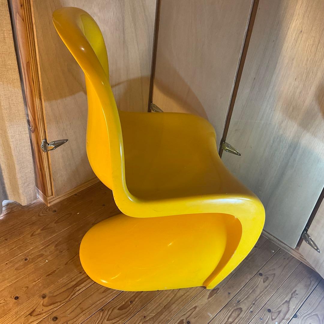 希少 パントンチェア クラシック リプロダクト？ 艶ありイエロー ビンテージ