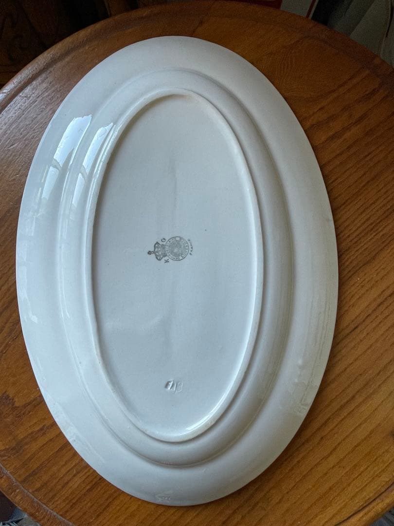 murakawa 陶器　リュネビル　オーバル　楕円形　大皿　薔薇　ラヴィエ