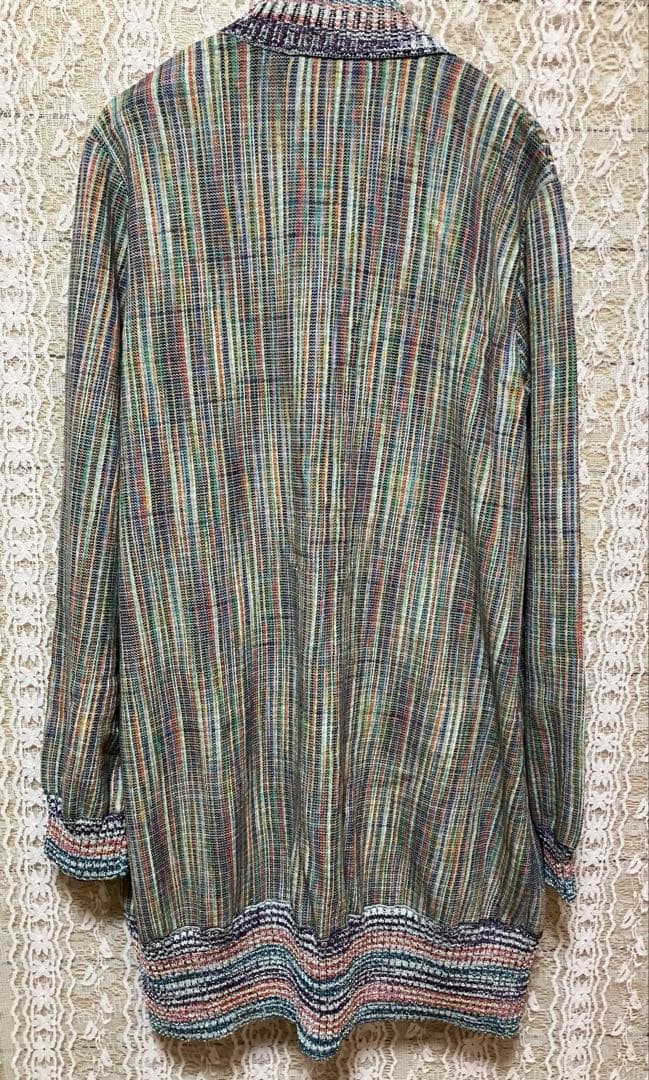 ストライプ柄 マルチカラー ジャケット