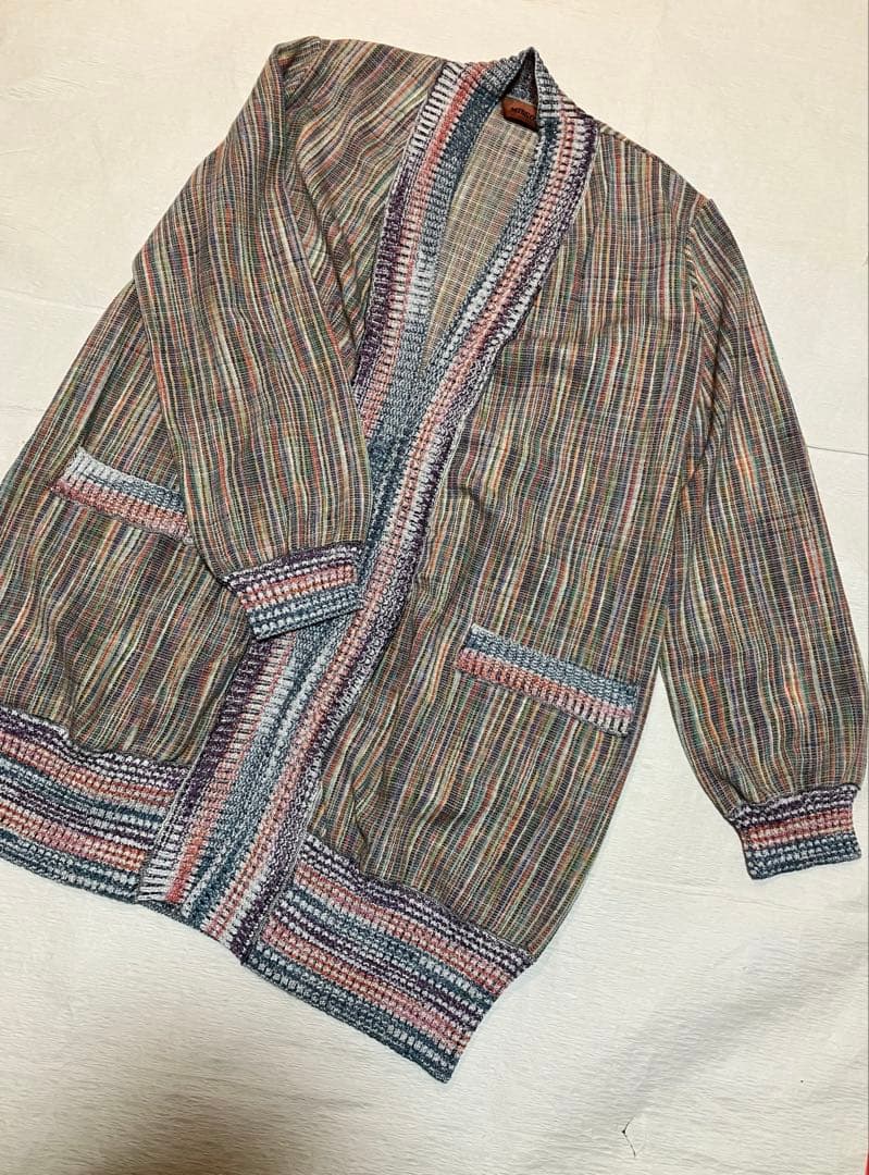 ストライプ柄 マルチカラー ジャケット