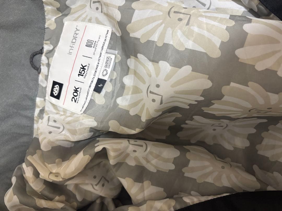 686 Dojo 23-24 L ブラックデニム スノボウェア パンツ付き