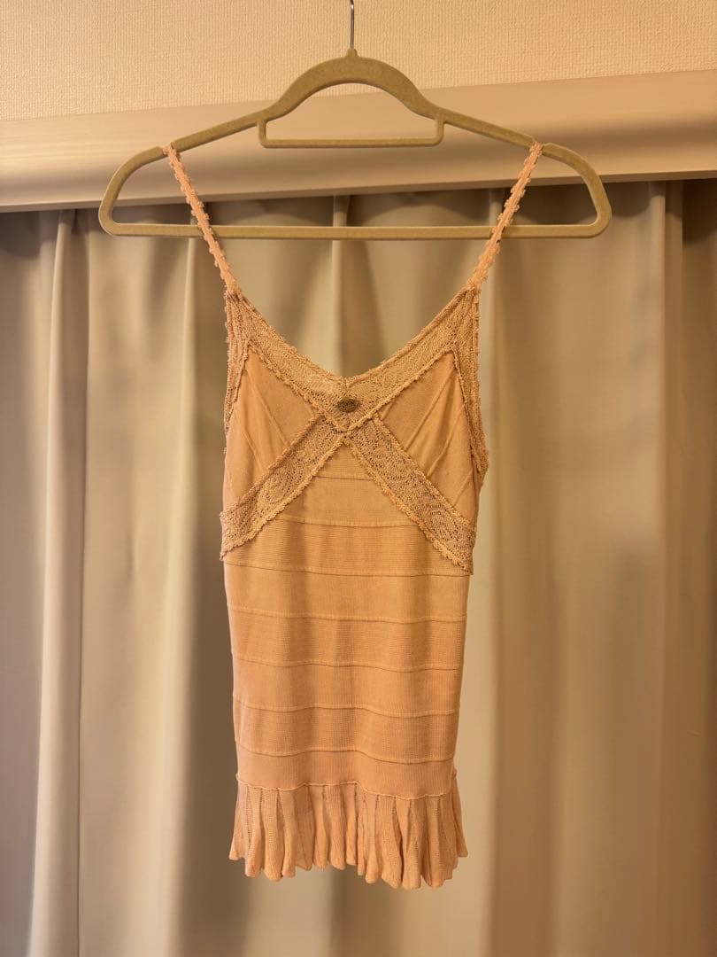 シャネル　フレア　レース　キャミソール