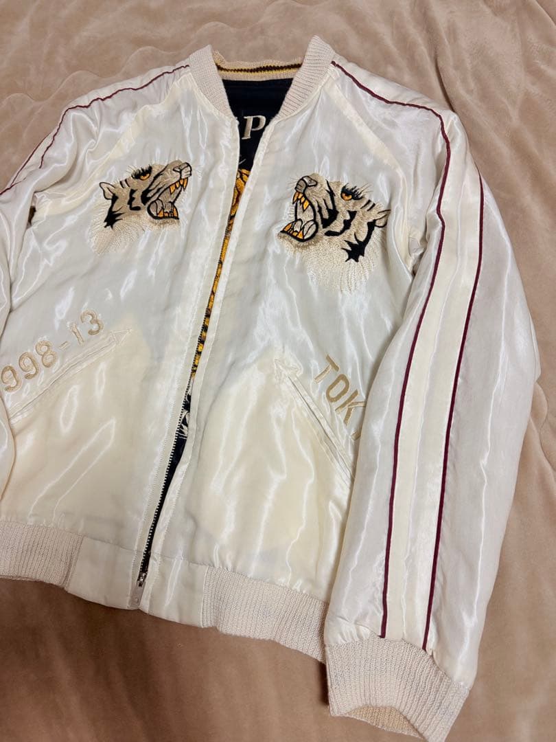 美品 BEAMS テーラー東洋 unisex 虎 日本限定 スカジャン silk