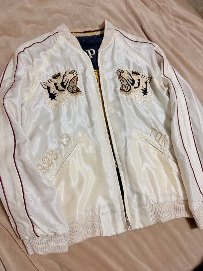 美品 BEAMS テーラー東洋 unisex 虎 日本限定 スカジャン silk