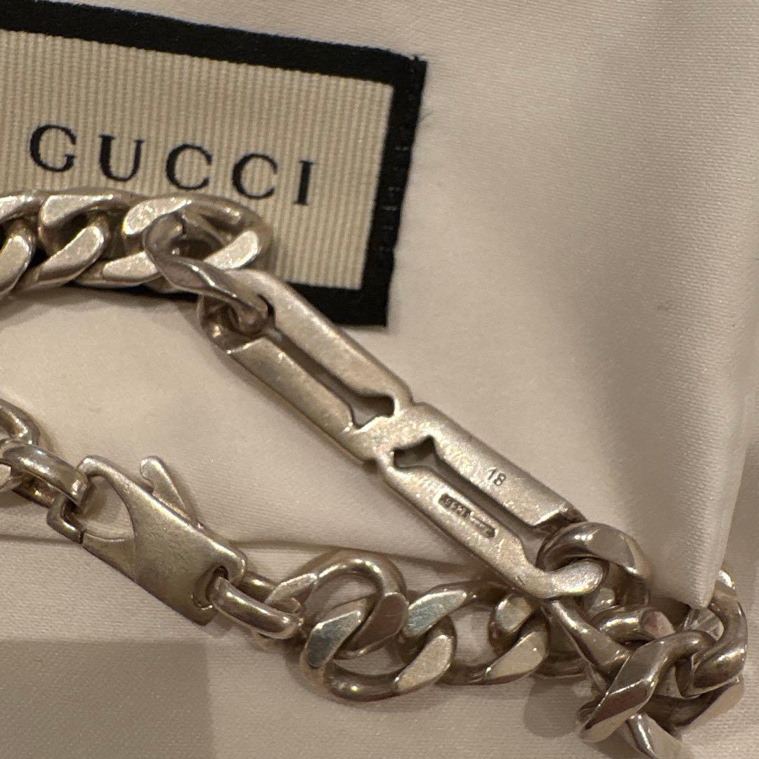 GUCCI シルバー チェーンブレスレット 18cm