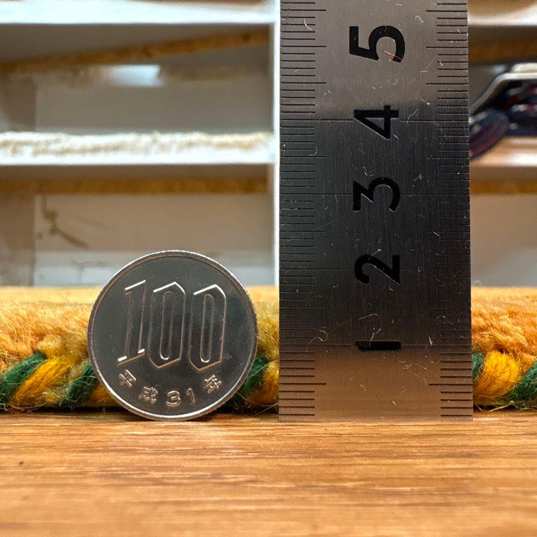 手織りペルシャ絨毯　新品　ギャッベ　215×90 ラグ　カーペット　リズバフ