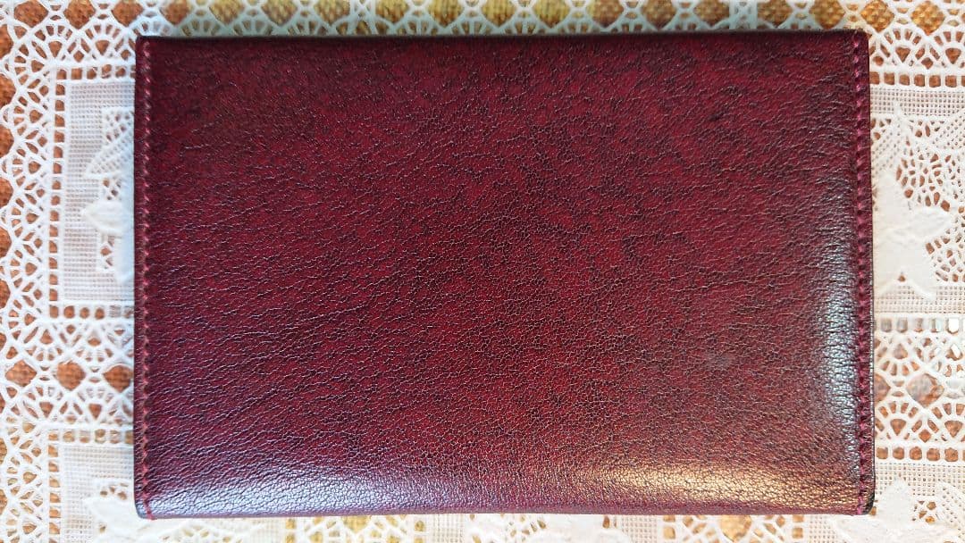 ゴールドファイルオックスフォードバーガンディ、パスケース、カードケース、定期入れ