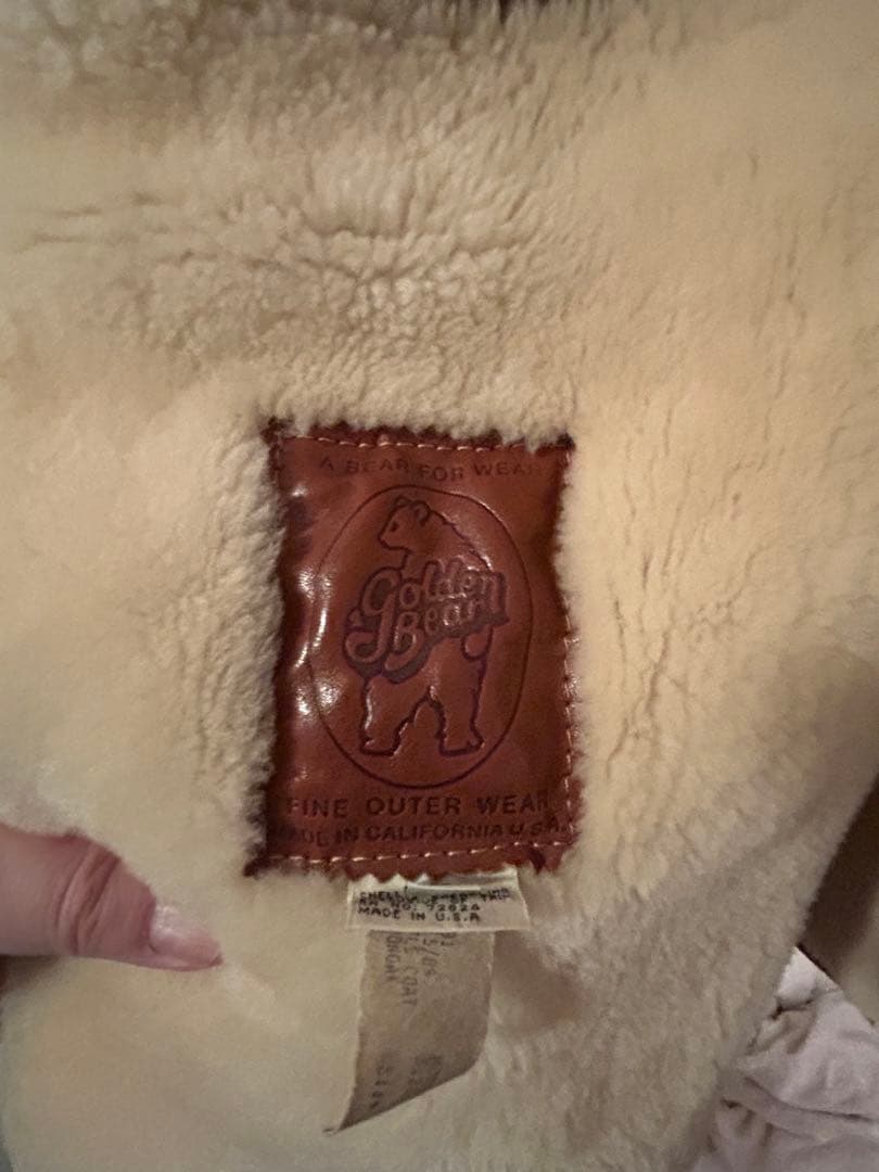 森*永様 【極美品】リアルムートン ダッフルコート L ゴールデンベア製