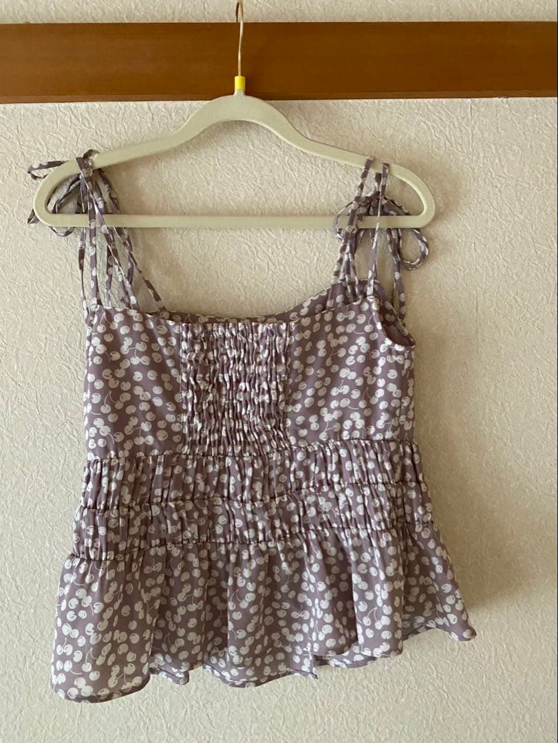 トップス herlipto Cherry Pattern Strap Top S