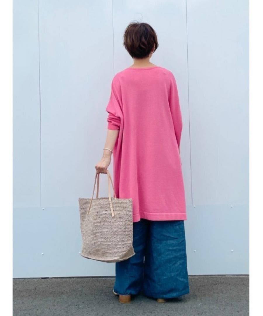 BEARDSLEY ギマBIGニット　ピンク　ビアズリー　洗える　長袖　ゆったり